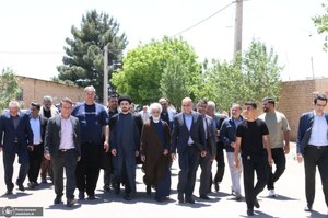مراسم سی و هفتمین سالگرد بزرگداشت امام خمینی (س) در روستای خیارج استان قزوين