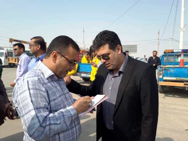 9 شهرداری معین خوزستان در مرز شلمچه مستقر شدند