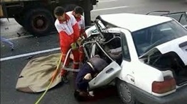 تصادف در آزاد راه کرج-قزوین ۴ مصدوم برجا گذاشت