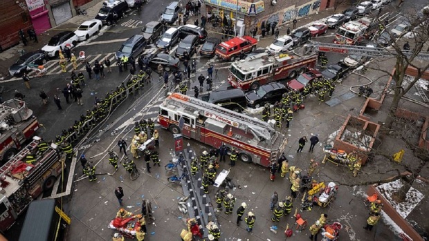 آتش‌سوزی در نیویورک آمریکا با دست‌کم 63 مجروح و 19 کشته + فیلم