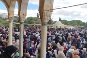 حضور 350هزار فلسطینی در مسجد الاقصی+تصاویر