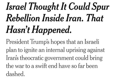 نیویورک‌تایمز: طرح مشترک آمریکا و اسرائیل برای تحریک شورش در ایران شکست خورد