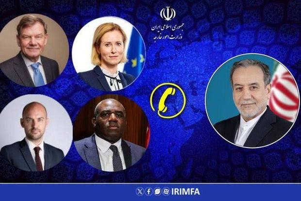 گفتگوی تلفنی عراقچی با وزرای خارجه سه کشور اروپایی و هماهنگ‌کننده سیاست خارجی اتحادیه اروپا/ ایران و اروپا سه شنبه دوباره مذاکره می‌کنند/ تمدید مهلت مکانیسم ماشه تصمیمی است که شورای امنیت باید اتخاذ کند؛ ایران در این فرآیند ورود ندارد
