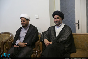 دیدار جمعی از اعضای مجلس علمای شیعه اروپاه با سید حسن خمینی 