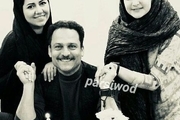 حسین یاری همراه با دختر و عروسش+ عکس