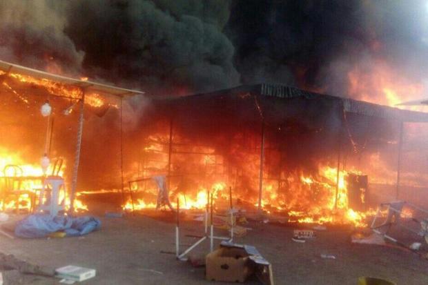 پرونده قضایی برای آتش سوزی بازارچه گلشهر تشکیل شد