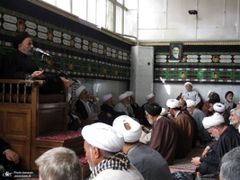 مراسم عزاداری شهادت حضرت امام حسن عسکری(ع) در دفتر آیت الله العظمی صانعی