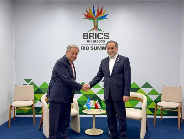 دیدار وزیر خارجه ایران و دبیرکل سازمان ملل / انتقاد عراقچی از بی‌عملی شورای امنیت سازمان ملل در قبال تجاوز نظامی رژیم صهیونیستی و آمریکا علیه ایران