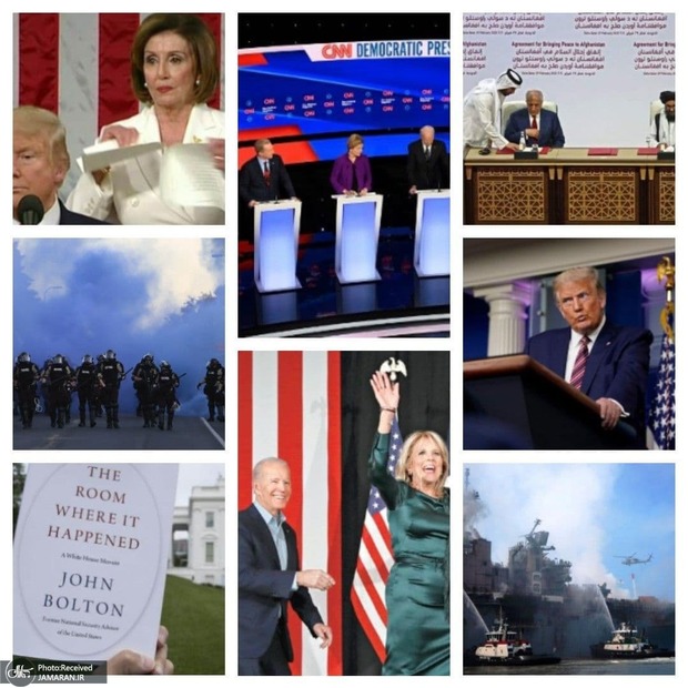 مهمترین رویدادهای آمریکا در سال 2020 ؛ استیضاح ترامپ، شیوع کرونا،اعتراض ها،آتش سوزی بزرگ، انتخابات جنجالی،انفجار بزرگ نشویل و...