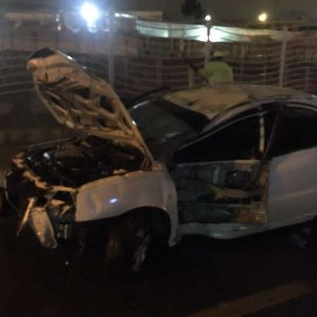 واژگونی خودروی ریو در خیابان سازمان آب تهران 3 نفر را راهی بیمارستان کرد