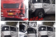 وزیر کار دچار حادثه رانندگی شد + عکس