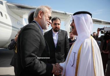 علی لاریجانی وارد دوحه شد + تصاویر