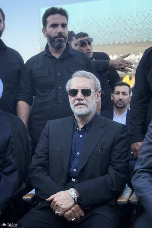 حضور علی لاریجانی در مراسم اولین سالگرد شهادت سید حسن نصرالله (ره)