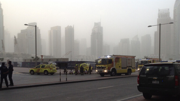 آتش سوزی مهیب در دبی