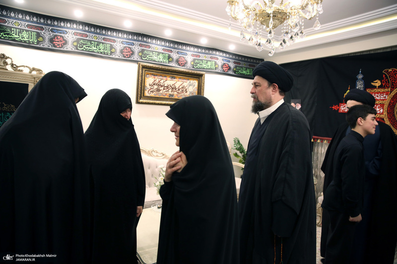 حضور سیدحسن خمینی در منزل شهیدان طهرانچی