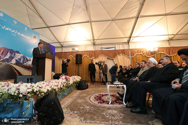 افتتاح منطقه یک آزاد راه تهران - شمال با حضور رئیس جمهور