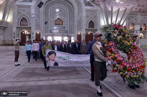 تجدید میثاق دانشجویان هشتمین دوره اردوی ملی طریق جاوید با آرمان های امام خمینی(س)