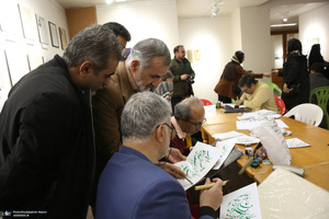 کارگاه خوشنویسی و خطاطی در هفته فرهنگی بر آستان آفتاب