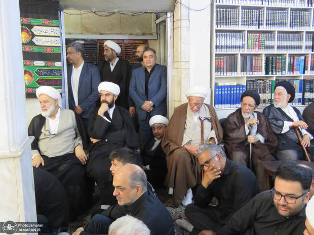 مجلس سوگواری شهادت امام جعفر صادق (ع) در دفتر آیت الله العظمی صانعی (ره) / گزارش تصویری