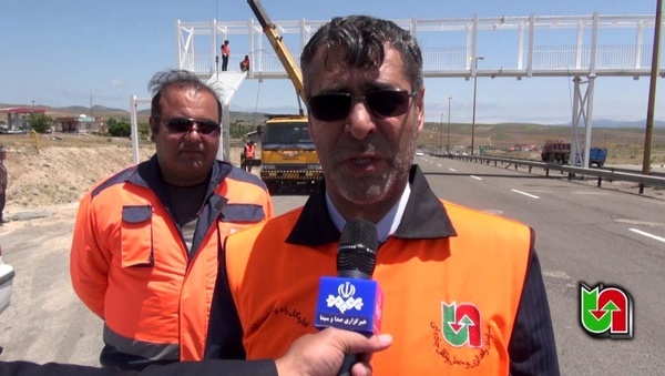 ساخت و نصب 2 پل عابرپیاده در محورهای مواصلاتی استان اردبیل