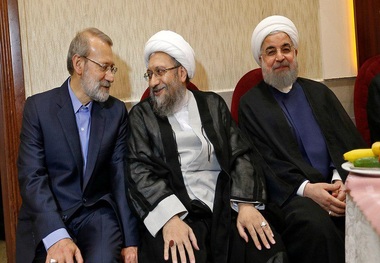سران سه قوه در مراسم دامادی فرزند علی لاریجانی + تصویر