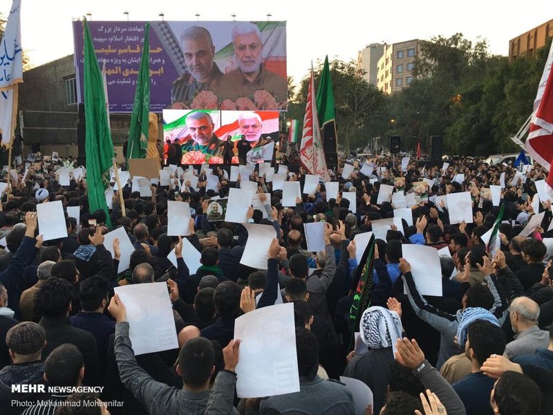  تشییع باشکوه پیکر مطهر شهید حاج قاسم سلیمانی در اهواز 