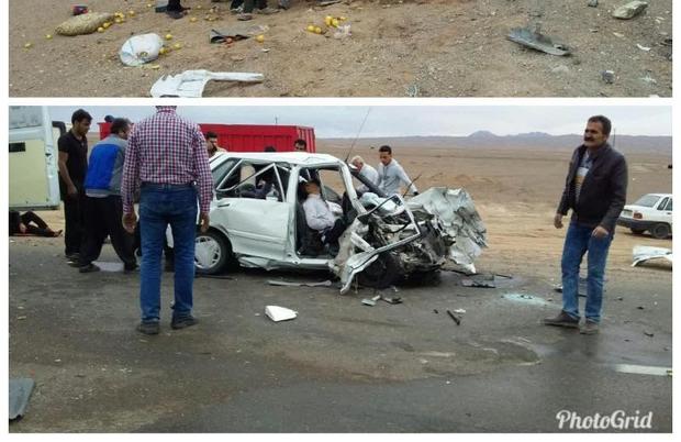 تصادف در جاده یزد به بافق، 2 کشته بر جا گذاشت