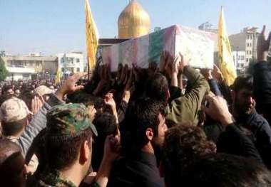 پیکر مطهر شهید مدافع حرم در پاکدشت تشییع شد