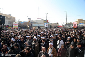 دسته عزاداری روز شهادت حضرت زهرا(س) با حضور آیت الله العظمی وحید خراسانی