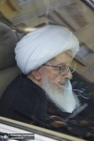 دسته عزاداری روز شهادت امام جعفر صادق (ع) با حضور آیت الله العظمی وحید خراسانی