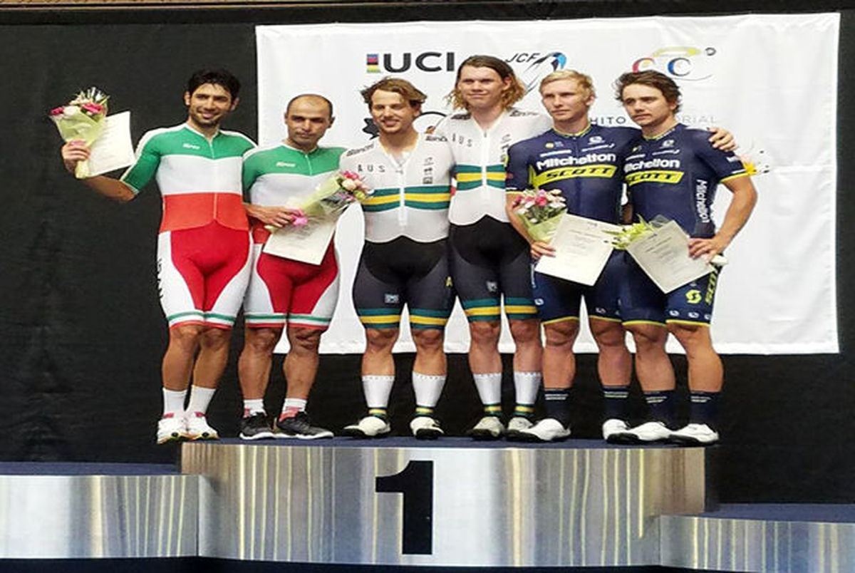 تیم دوچرخه‌سواری ایران به مدال نقره‌ مدیسون دست یافت