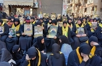 مراسم روز عاشورا در محل شهادت سید حسن نصرالله در ضاحیه جنوبی بیروت (4)