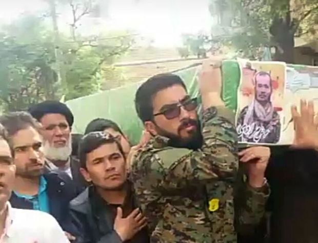 پیکر یک شهید مدافع حرم در مشهد تشییع شد