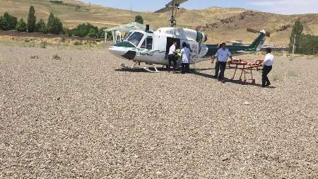 اورژانس هوایی خلخال بیمار حادثه دیده را به اردبیل انتقال داد