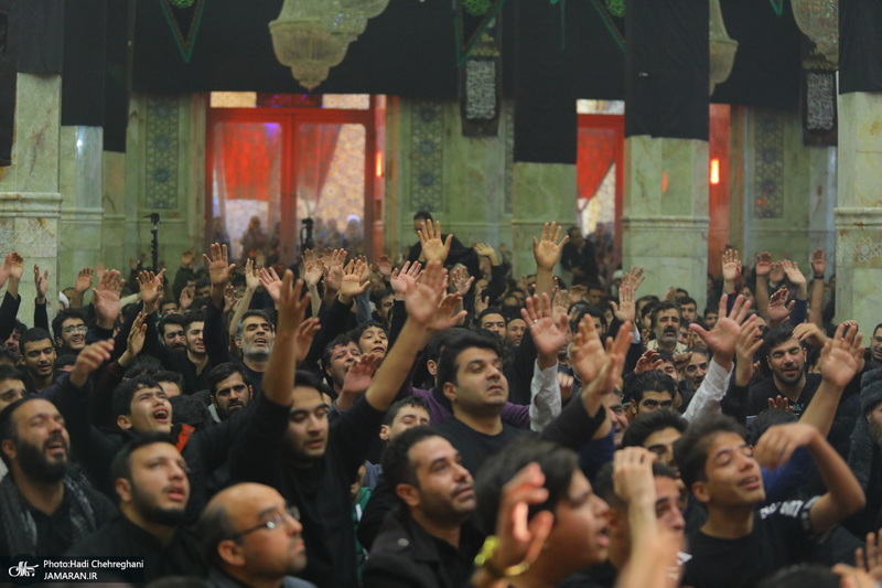 مراسم عزاداری ایام فاطمیه در مسجد اعظم قم‎‎