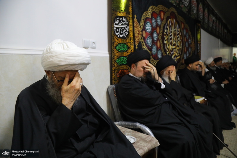 عزاداری شهادت حضرت فاطمه (س) در بیت آیت الله دوستی زنجانی‎