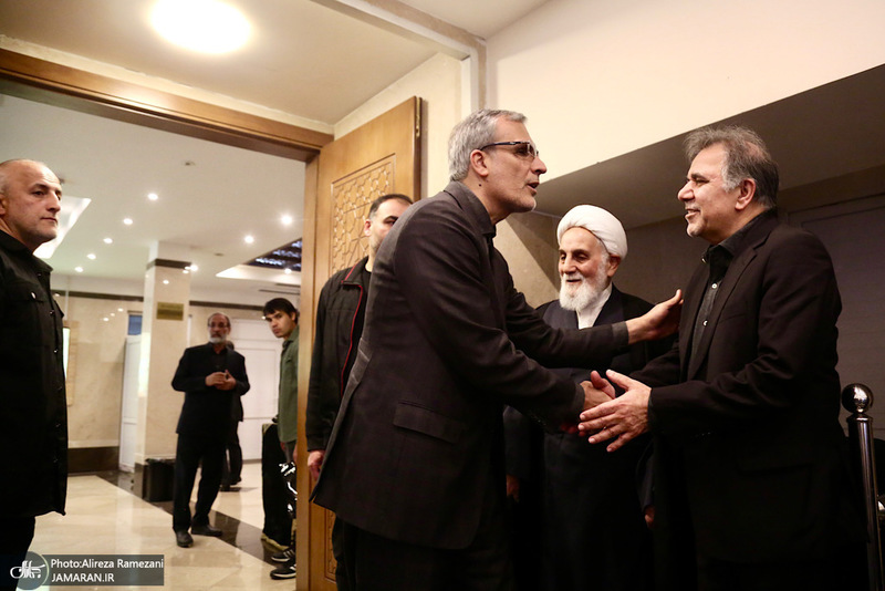 مراسم ختم مادر همسر حجت السلام ‌و المسلمین علی اکبر ناطق نوری و عباس آخوندی