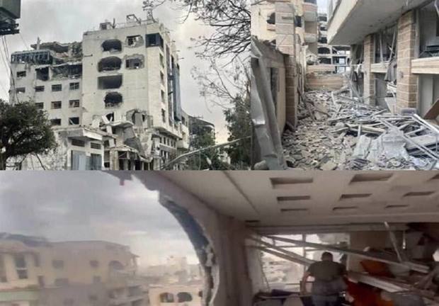 حمله اسرائیل به دفتر شبکه تلویزیونی ایرانی در غزه + عکس