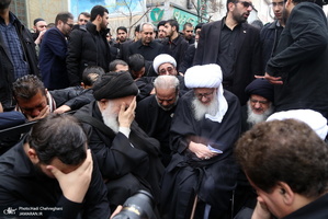 دسته عزاداری روز شهادت حضرت زهرا(س) با حضور آیت الله العظمی وحید خراسانی