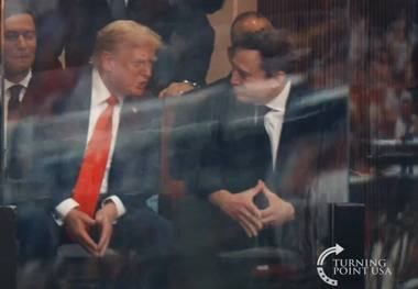 ترامپ و ایلان ماسک در مراسم یادبود چارلی کرک + عکس ها