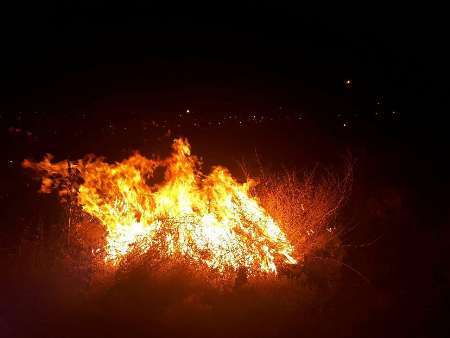یکهزار مترمربع پوشش گیاهی پارک ملت شهرکرد در آتش سوخت