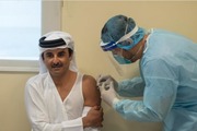 امیر قطر واکسن ضد کرونا زد+عکس