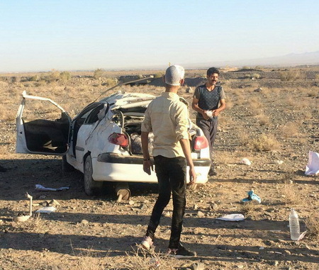 6 نفردر حادثه رانندگی جاده بادرود- اردستان مصدوم شدند