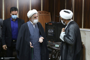 دیدار نوروزی و سخنرانی رئیس موسسه تنظیم و نشر آثار امام خمینی(س) در جمع کارکنان این موسسه