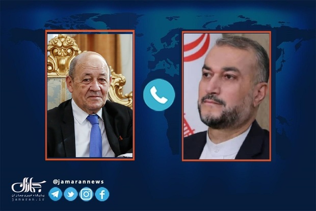 امیرعبداللهیان خطاب به وزیر خارجه فرانسه: ایران خواستار دستیابی به یک توافق خوب است؛ لازمه این امر لغو موثر تحریم‌هاست