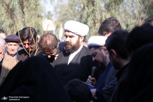 مراسم تشییع و خاکسپاری همشیره مرحوم آیت الله شهاب الدین اشراقی