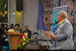 جشن بزرگ روز مباهله در حسینیه صنف لباس فروش تهران با حضور سید علی خمینی