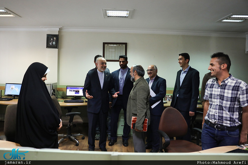 حضور رئیس سازمان انرژی اتمی در پایگاه اطلاع رسانی و خبری جماران