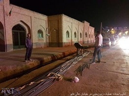 عملیات اجرایی پروژه آبروهای زیر زمینی خیابان شیخ صفی ادامه دارد