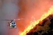 6 بالگرد برای مهار آتش ارتفاعات فیروزآباد به کار گرفته شد